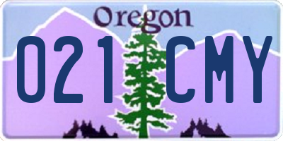 OR license plate 021CMY