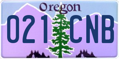 OR license plate 021CNB