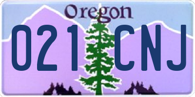 OR license plate 021CNJ