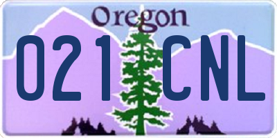 OR license plate 021CNL