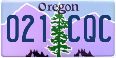 OR license plate 021CQC