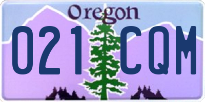 OR license plate 021CQM