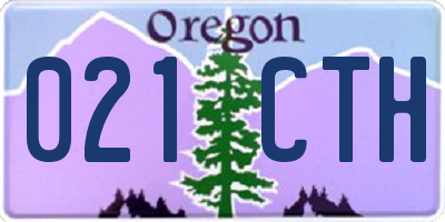 OR license plate 021CTH