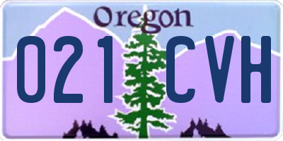 OR license plate 021CVH