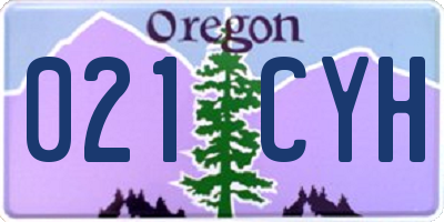 OR license plate 021CYH