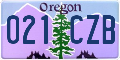 OR license plate 021CZB