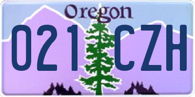 OR license plate 021CZH