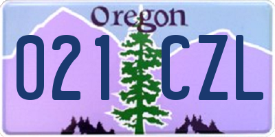 OR license plate 021CZL
