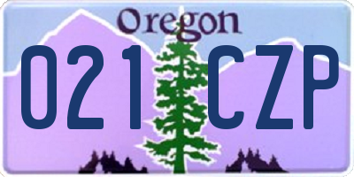 OR license plate 021CZP