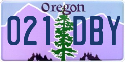 OR license plate 021DBY