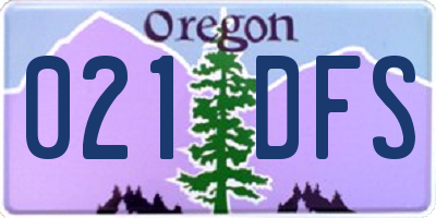 OR license plate 021DFS