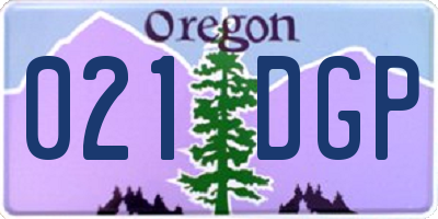 OR license plate 021DGP