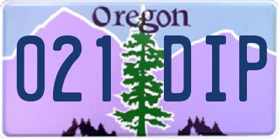 OR license plate 021DIP