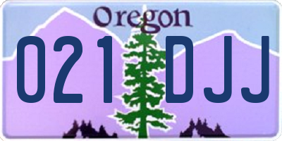 OR license plate 021DJJ