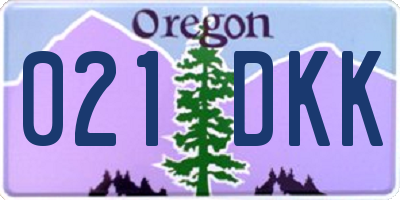 OR license plate 021DKK