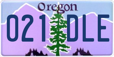 OR license plate 021DLE