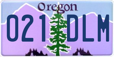 OR license plate 021DLM