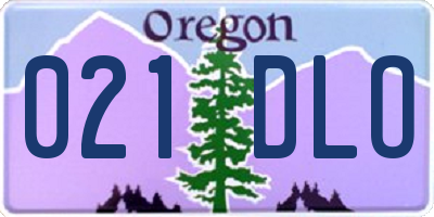 OR license plate 021DLO