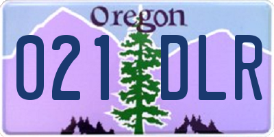 OR license plate 021DLR
