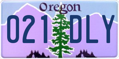 OR license plate 021DLY