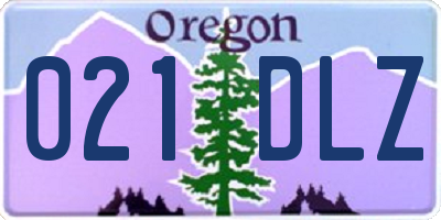 OR license plate 021DLZ