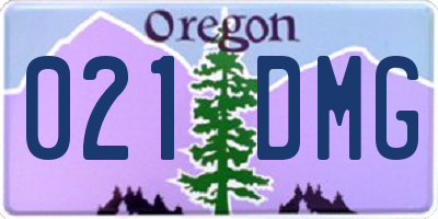 OR license plate 021DMG
