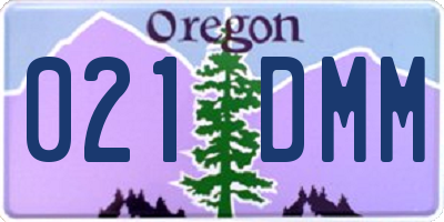 OR license plate 021DMM