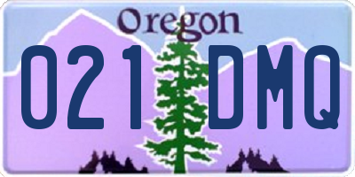 OR license plate 021DMQ