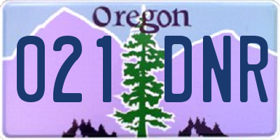 OR license plate 021DNR