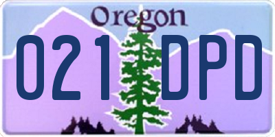 OR license plate 021DPD