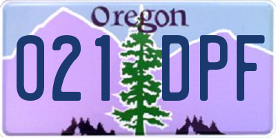 OR license plate 021DPF