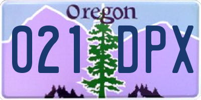 OR license plate 021DPX
