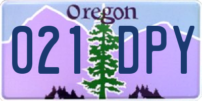 OR license plate 021DPY