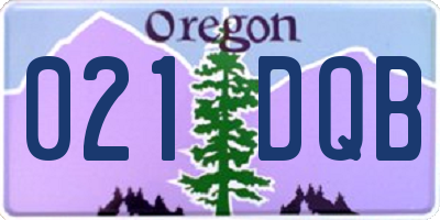 OR license plate 021DQB