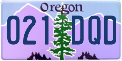 OR license plate 021DQD