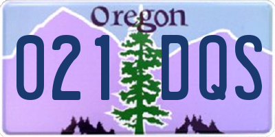 OR license plate 021DQS