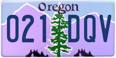 OR license plate 021DQV