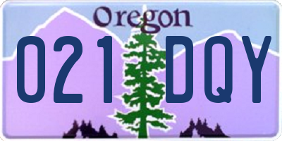 OR license plate 021DQY