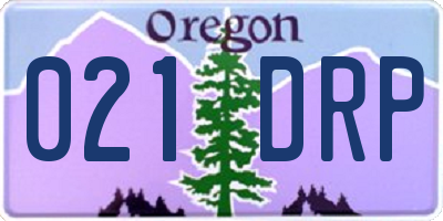 OR license plate 021DRP