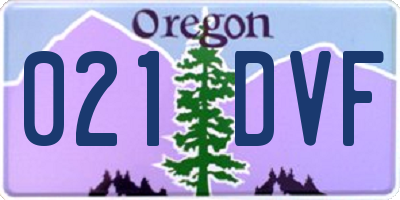 OR license plate 021DVF