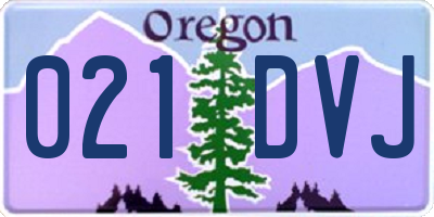 OR license plate 021DVJ