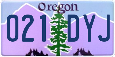 OR license plate 021DYJ