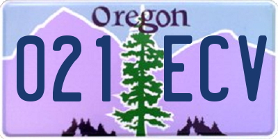 OR license plate 021ECV