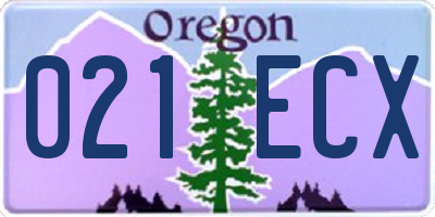 OR license plate 021ECX