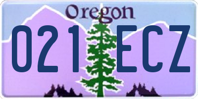 OR license plate 021ECZ