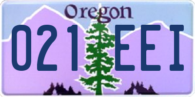 OR license plate 021EEI
