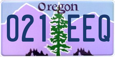 OR license plate 021EEQ