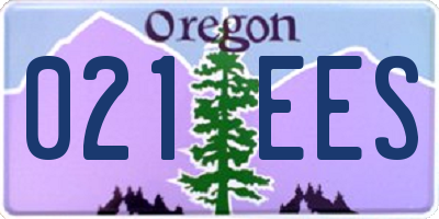 OR license plate 021EES