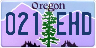 OR license plate 021EHD