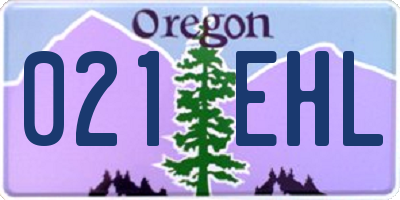 OR license plate 021EHL